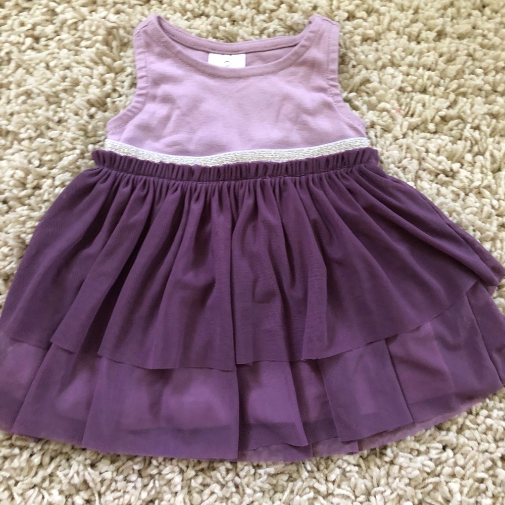 Hanna Andersson Purple TuTu Tank Dress 3-6 months